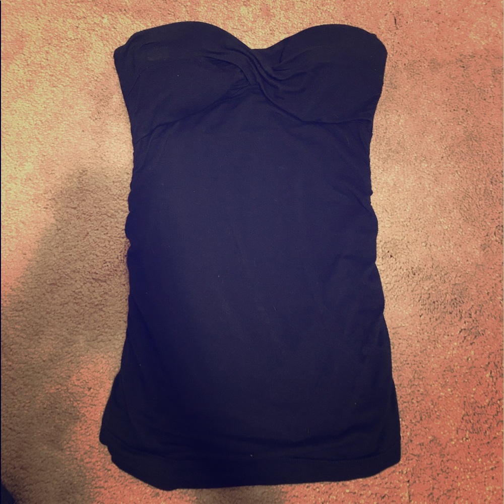 Black Strapless Top